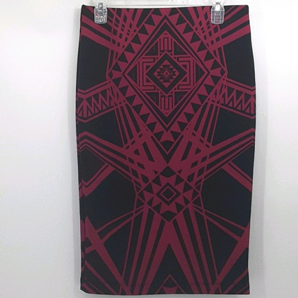 Amy Wear Black/Fuscia Bodycon Skirt